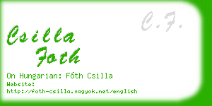 csilla foth business card